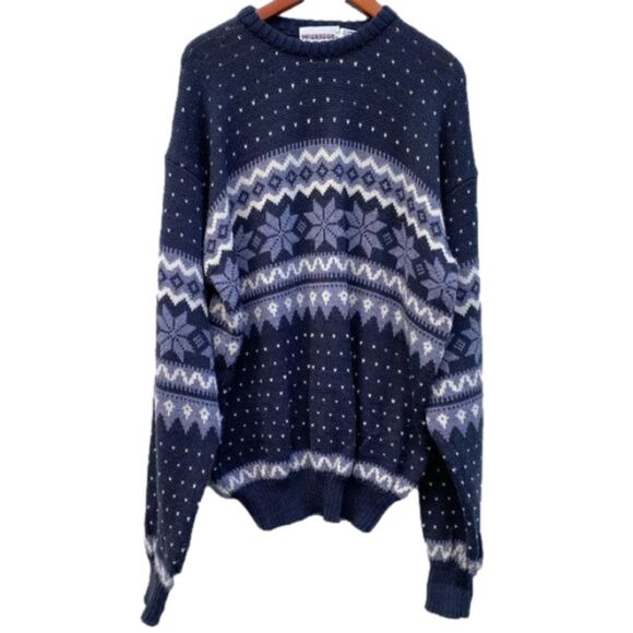 Vintage Grandpa Sweater McGregor Acrylic Fair Isle Eclectic - Picture 1 of 7